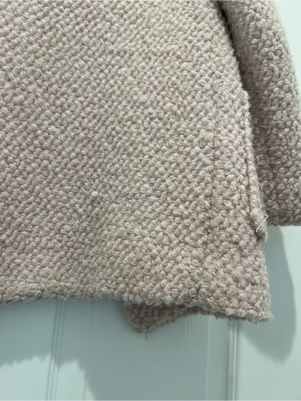 Zara Kids Bouclé Pea Coat in Pale Pink - Picture 5 of 6